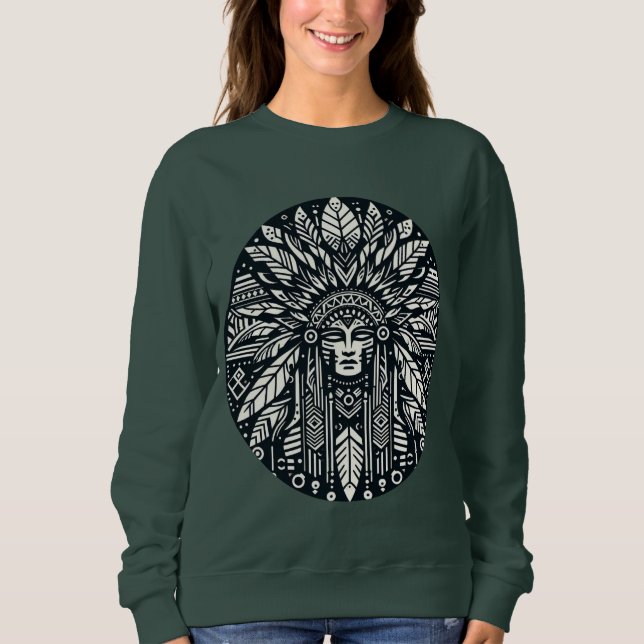 Native American Woman T Shirt (Framsida)