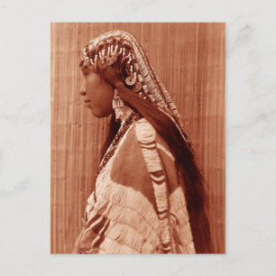 Native American Woman Vykort