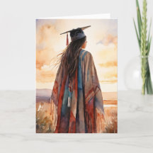 Native American Womans Studenten-kort