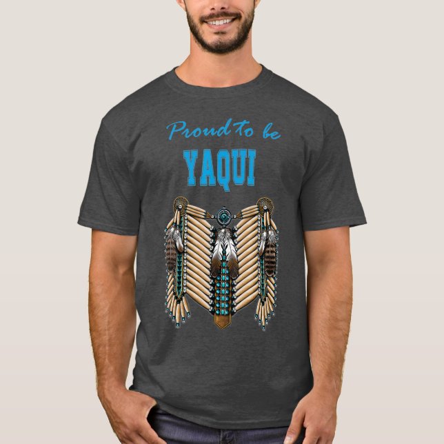 Native American Yaqui Breastplate T Shirt (Framsida)