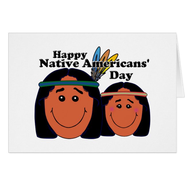 Native Americans dag (Kolumbusdagen) Hälsningskort (Framsidan Horizontal)