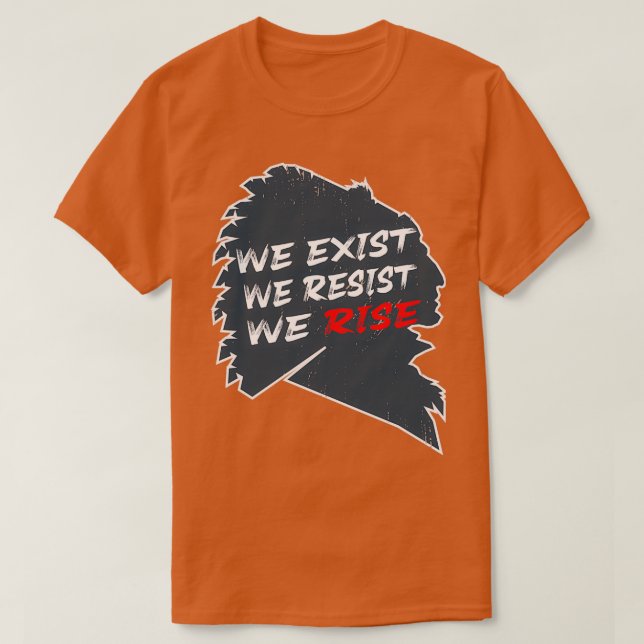 Native Amerika vi existerar vi står emot oss stiga T Shirt (Design framsida)