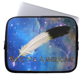 NATIVE AMERIKANSKA Fjäderfäen utanför rymden Lapto Laptop Sleeve