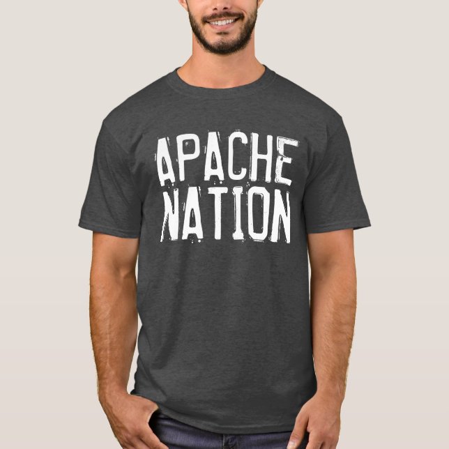 NATIVE AMERIKANSKA T-SHIRTS, APACHE NATION T SHIRT (Framsida)