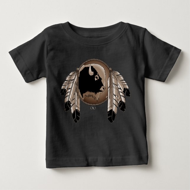 Native Art Baby Jersey Shirt Metis Wildlife Shirt T Shirt (Framsida)