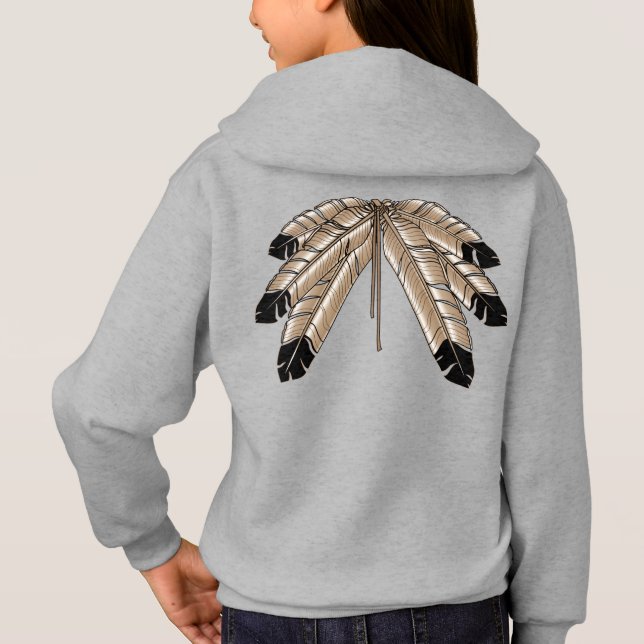 Native Art Barn Sweatshirt First Nations Barn SH Tröja (Baksida)