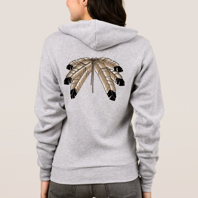 Native Art Jackor Herr Metis Wildlife Jacka T Shirt (Baksida)