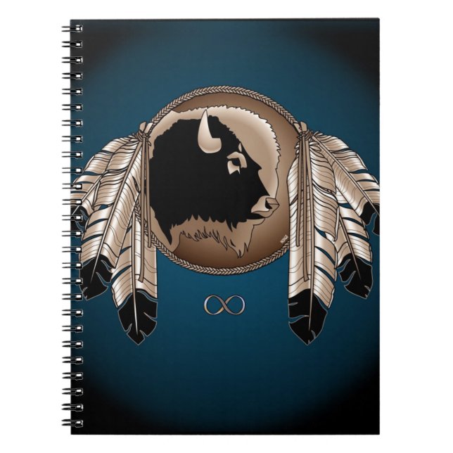 Native Art Notebook Andlig Animal Metis Bok Anteckningsbok (Framsidan)
