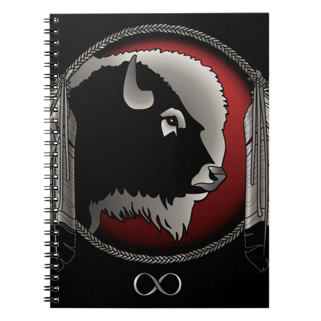 Native Art Notebook Andlig Animal Metis Journal Anteckningsbok (Framsidan)