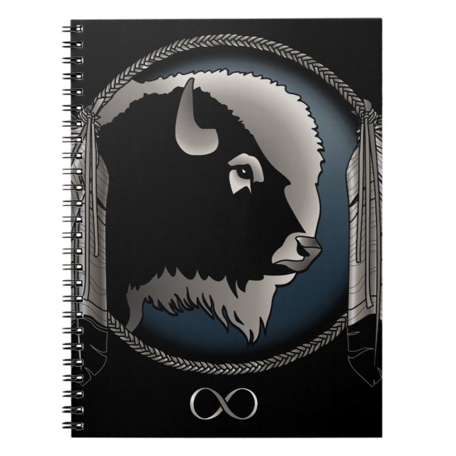 Native Art Notebook Andlig Animal Metis Journal Anteckningsbok (Framsidan)
