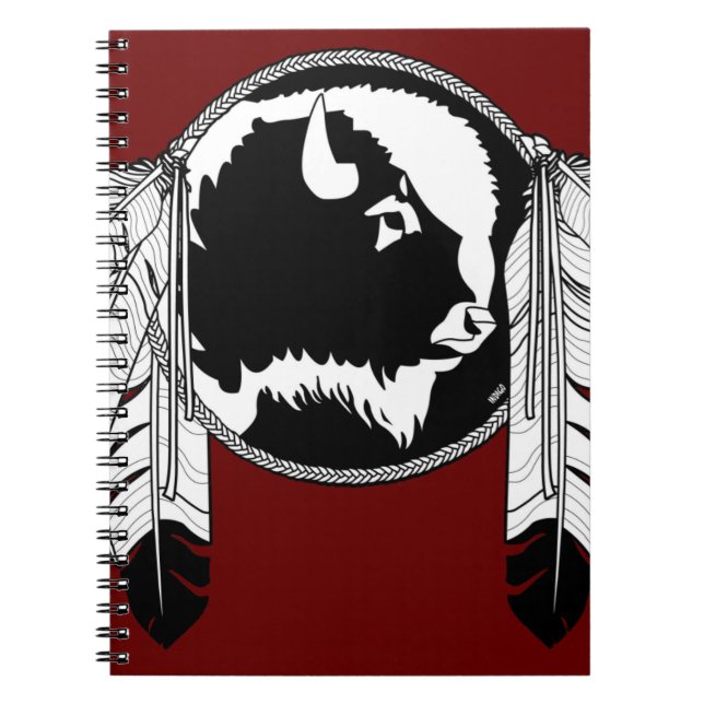 Native Art Notebook Tribal Andlig Animal Journa Anteckningsbok Med Spiral (Framsidan)