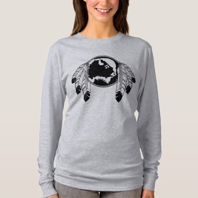 Native Art Shirts Metis Spirit Animal Shirt Dam T-shirt (Framsida)