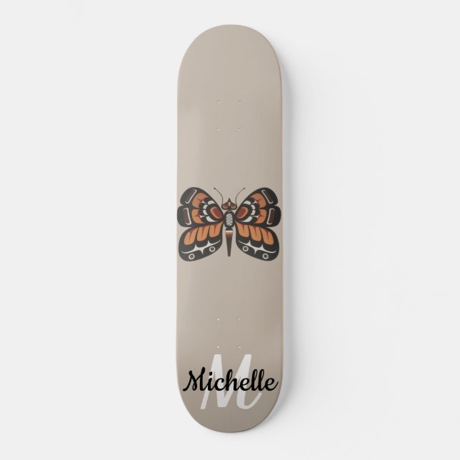 Native Art Skateboard Deck - Butterfly (Framsida)