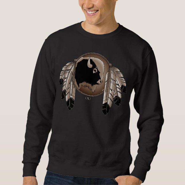Native Art Sweatshirt Tribal Spirit Animal Shirts (Framsida)