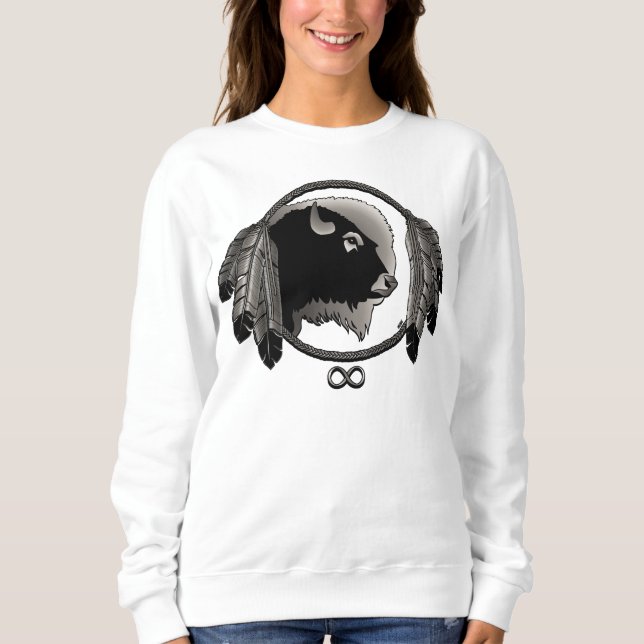 Native Art Sweatshirt Tribal Spirit Animal Shirts T Shirt (Framsida)