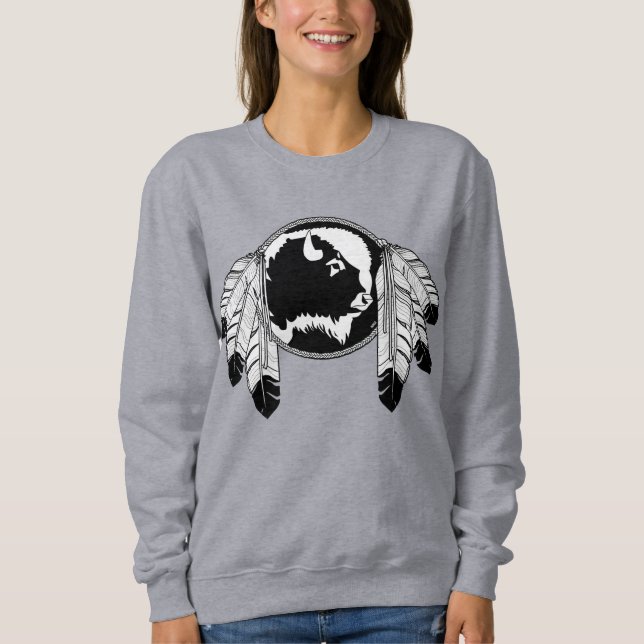 Native Art Sweatshirt Tribal Spirit Animal Shirts T Shirt (Framsida)