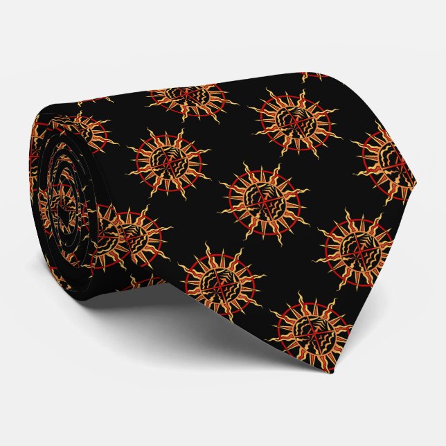 Native Art Ties Tribal Sol Andlig Art Neckties (Rullad)