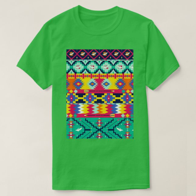 Native aztec mönster-fågelpil t shirt (Design framsida)