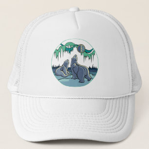 Native Bear Art Caps Hats, stamnätsartikel Hat Keps