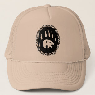 Native Bear Art Caps Hats Tribal Wildlife Art Hat Keps
