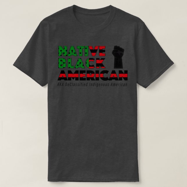 Native Black American T Shirt (Design framsida)