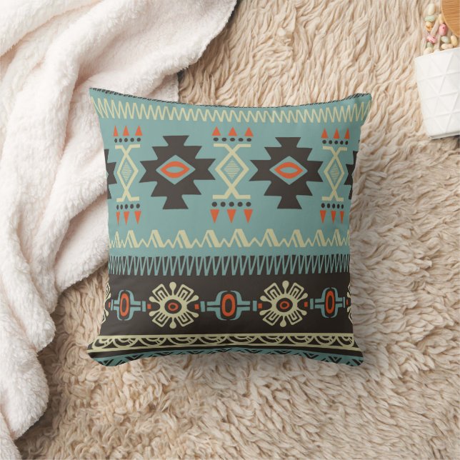 Native Blanket Mönster Kudde (Filt)