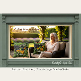 Native Butterfly Weed & Hummingbird Art Kudde