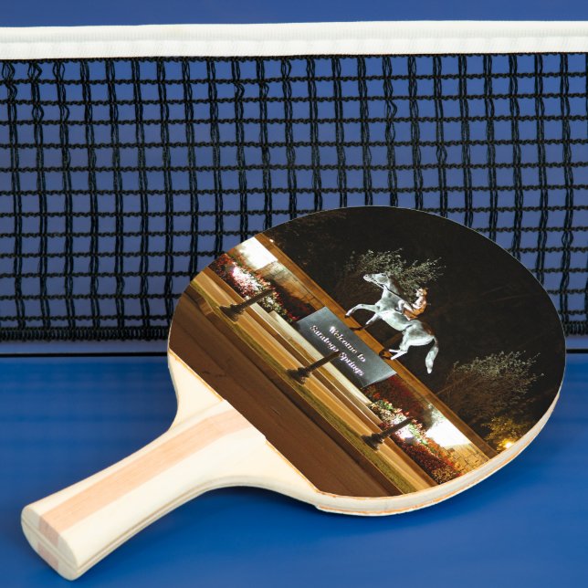 Native Dancer Horse Statue Saratoga Pong Paddle Pingisracket (Insitu)
