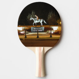 Native Dancer Horse Statue Saratoga Pong Paddle Pingisracket