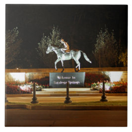 Native Dancer Statue Saratoga Ceramic Tile Kakelplatta