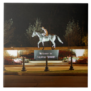 Native Dancer Statue Saratoga Ceramic Tile Kakelplatta