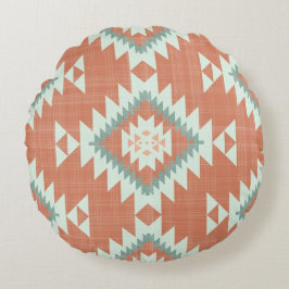Native Desert Round Pillow Rund Kudde