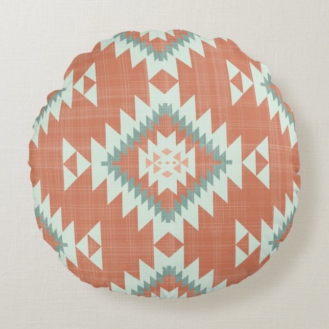 Native Desert Round Pillow Rund Kudde (Framsidan)