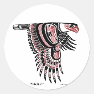 Native Eagle i norra Väster Kusten Runt Klistermärke