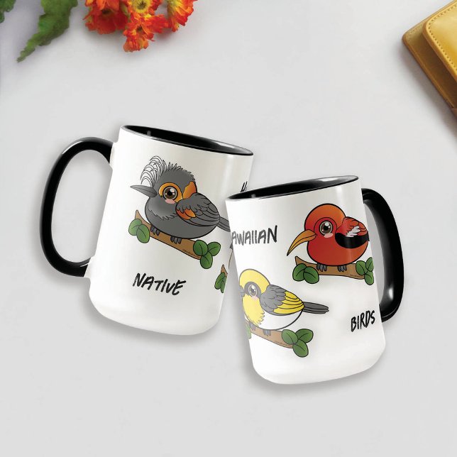 Native Hawaiian Bird Mugg (Native Hawaiian Birds mug by Mara Branco)