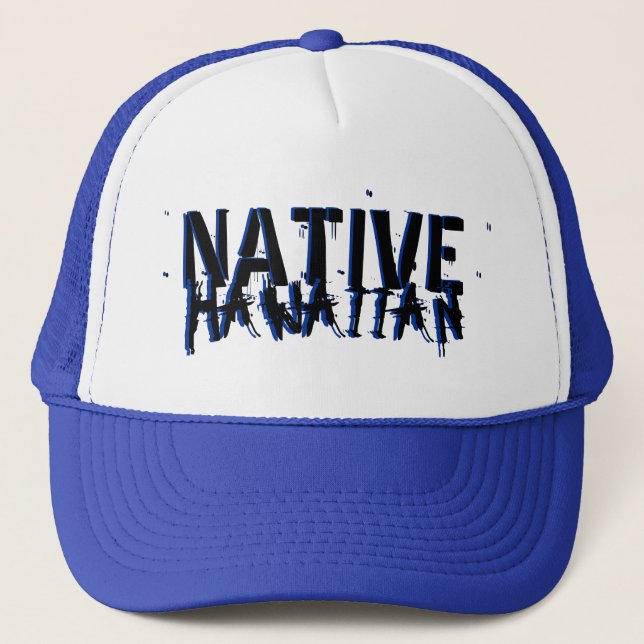 Native Hawaiian blue black hat Keps (Framsida)