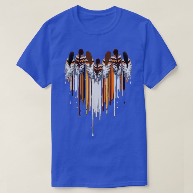 Native Heart native american är inte fullt blo T Shirt (Design framsida)