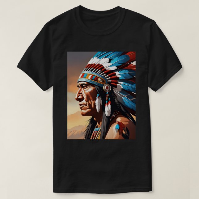 Native Indian Art T Shirt (Design framsida)