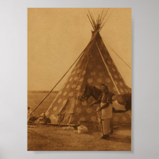 Native Indian Blackfoot TeePee Art Poster