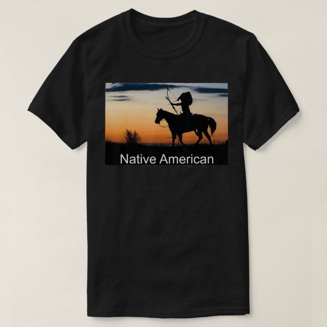 NATIVE Indian Bow Arrow Horse Warrior Su T Shirt (Design framsida)