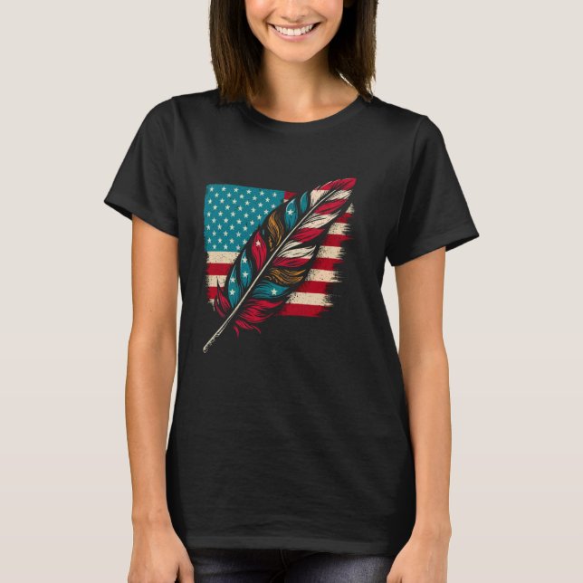 Native Indian Cherokee Apache Tribe Indig T Shirt (Framsida)