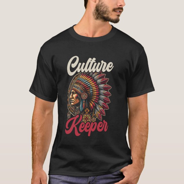 Native Indian Cherokee Apache Tribe Indig T Shirt (Framsida)