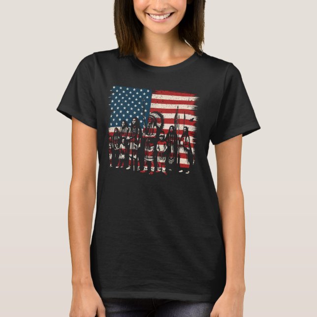 Native Indian Cherokee Apache Tribe Indig T Shirt (Framsida)