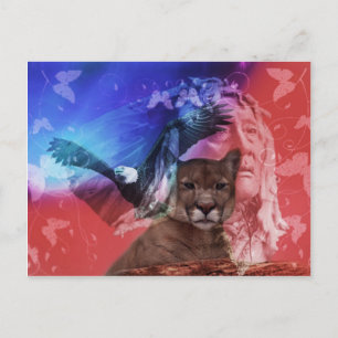 Native Indian Chief Vykort