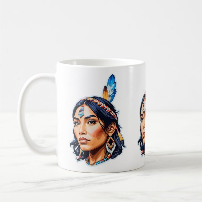 Native Indian Dam Kaffemugg (Vänster)