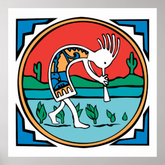 Native Indian Kokopelli Poster