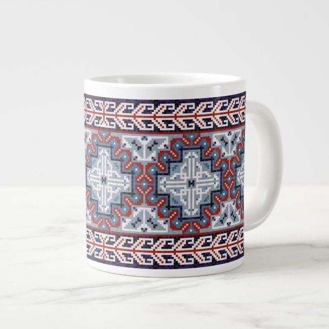 Native Indian Navajo Mönster Jumbo Mugg (Framsida höger)