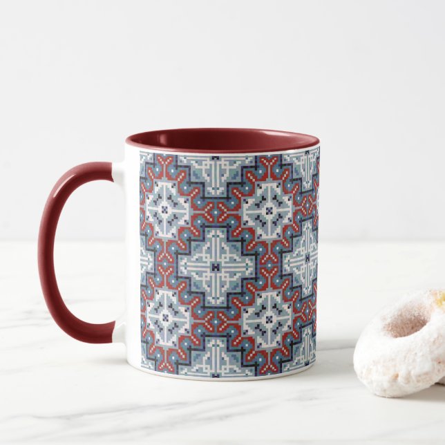 Native Indian Navajo Mönster Mugg (Med munk)