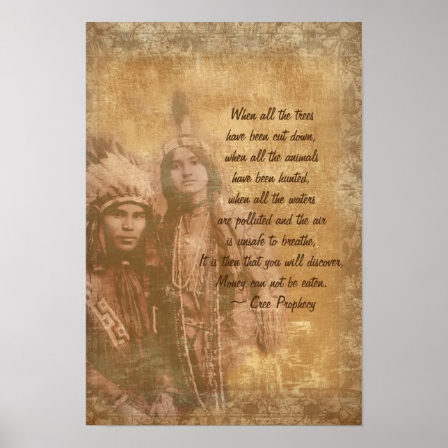 Native Indian par Cree Prophecy Poster (Framsidan)