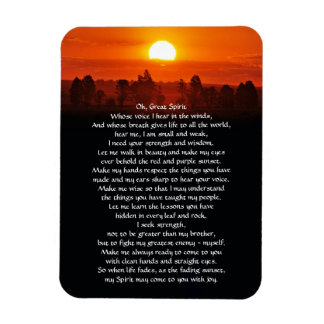 Native Indian Prayer Magnet